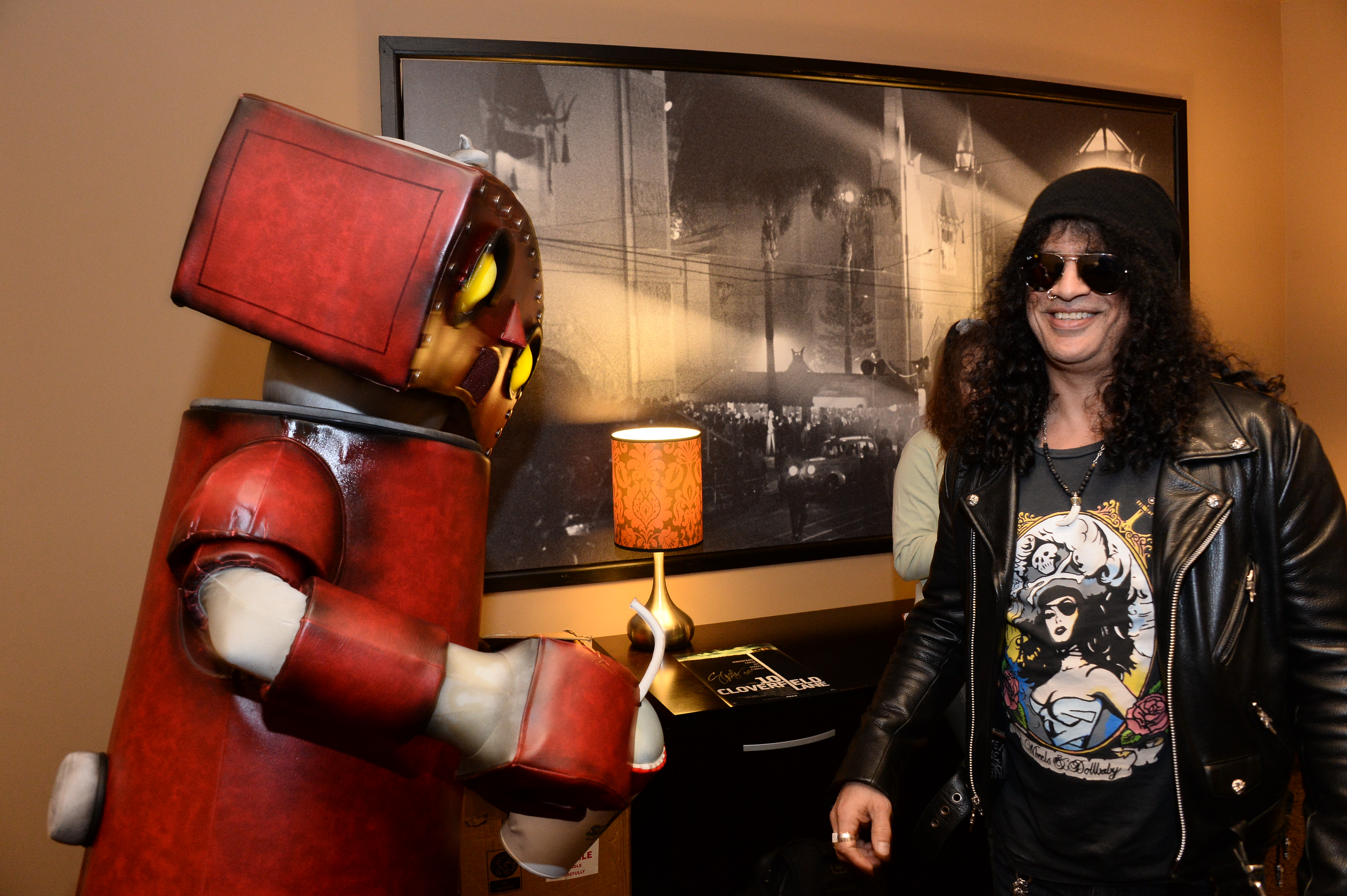 LOS ANGELES, CA - MARCH 10:  Guns N' Roses guitarist Slash attends Coverfield Lane Private Screening hosted By Slash at Paramount Pictures on March 10, 2016 in Los Angeles, California.  (Photo by Frazer Harrison/Getty Images for Paramount Pictures)